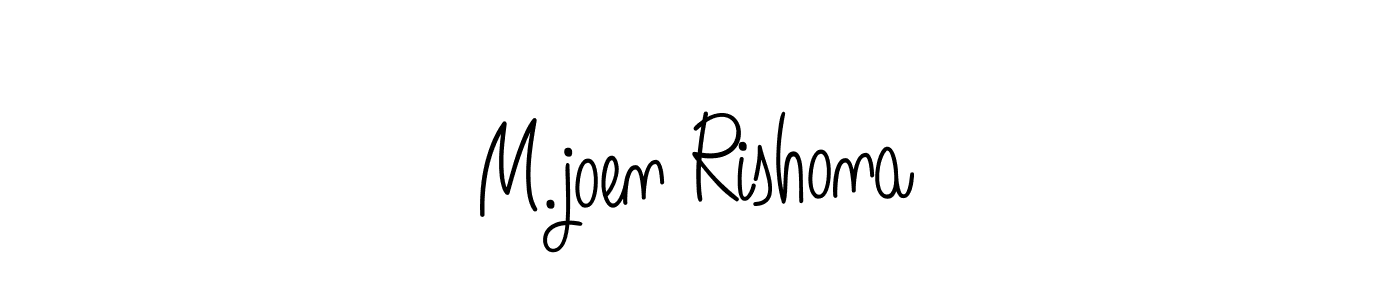 Also we have M.joen Rishona name is the best signature style. Create professional handwritten signature collection using Angelique-Rose-font-FFP autograph style. M.joen Rishona signature style 5 images and pictures png