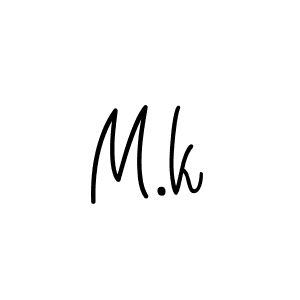 You should practise on your own different ways (Angelique-Rose-font-FFP) to write your name (M.k) in signature. don't let someone else do it for you. M.k signature style 5 images and pictures png