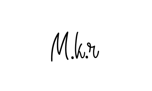 How to make M.k.r signature? Angelique-Rose-font-FFP is a professional autograph style. Create handwritten signature for M.k.r name. M.k.r signature style 5 images and pictures png