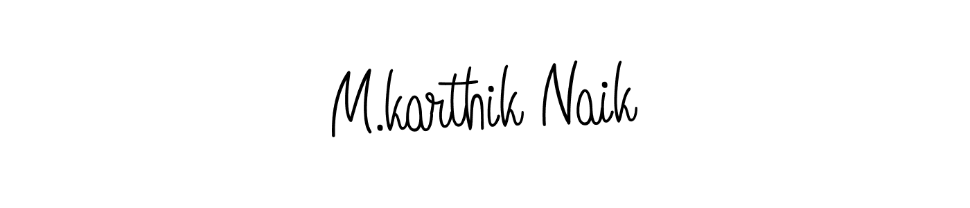 Angelique-Rose-font-FFP is a professional signature style that is perfect for those who want to add a touch of class to their signature. It is also a great choice for those who want to make their signature more unique. Get M.karthik Naik name to fancy signature for free. M.karthik Naik signature style 5 images and pictures png