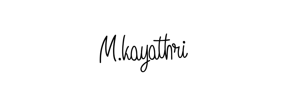if you are searching for the best signature style for your name M.kayathri. so please give up your signature search. here we have designed multiple signature styles  using Angelique-Rose-font-FFP. M.kayathri signature style 5 images and pictures png
