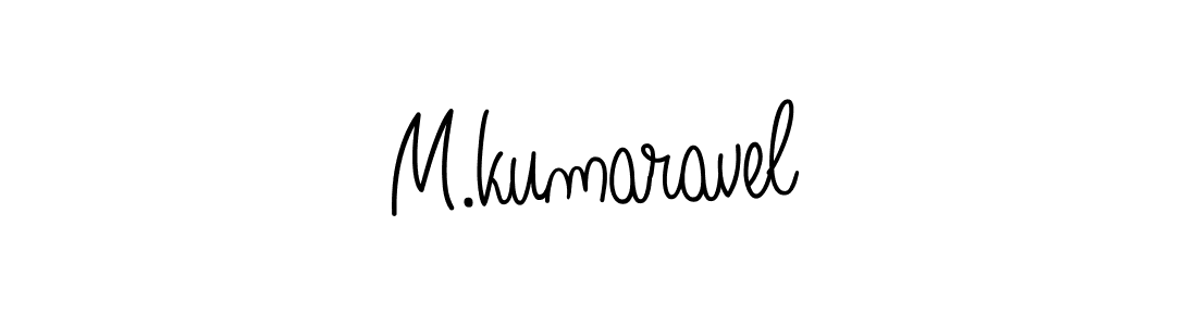 Use a signature maker to create a handwritten signature online. With this signature software, you can design (Angelique-Rose-font-FFP) your own signature for name M.kumaravel. M.kumaravel signature style 5 images and pictures png