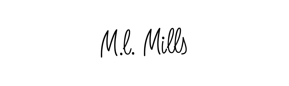 if you are searching for the best signature style for your name M.l. Mills. so please give up your signature search. here we have designed multiple signature styles  using Angelique-Rose-font-FFP. M.l. Mills signature style 5 images and pictures png