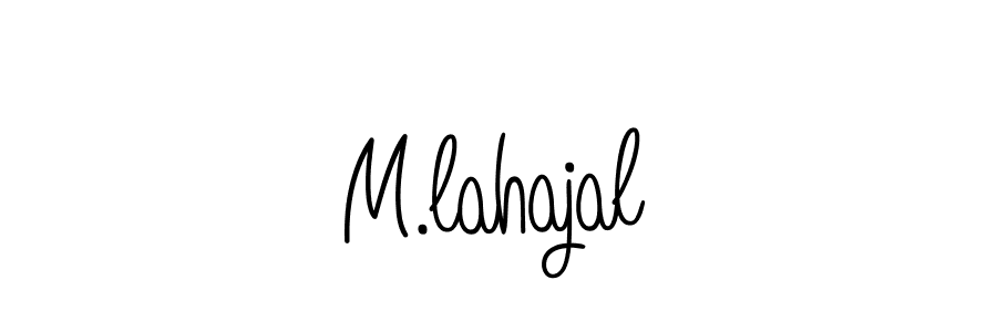 Use a signature maker to create a handwritten signature online. With this signature software, you can design (Angelique-Rose-font-FFP) your own signature for name M.lahajal. M.lahajal signature style 5 images and pictures png