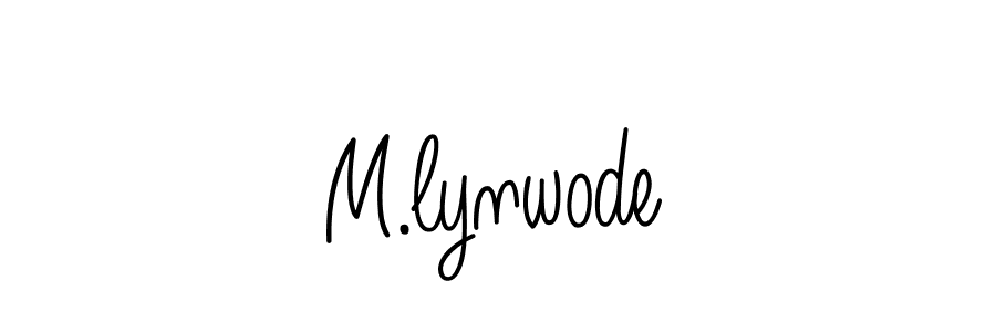 Use a signature maker to create a handwritten signature online. With this signature software, you can design (Angelique-Rose-font-FFP) your own signature for name M.lynwode. M.lynwode signature style 5 images and pictures png