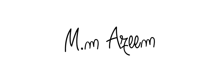 Once you've used our free online signature maker to create your best signature Angelique-Rose-font-FFP style, it's time to enjoy all of the benefits that M.m Azeem name signing documents. M.m Azeem signature style 5 images and pictures png
