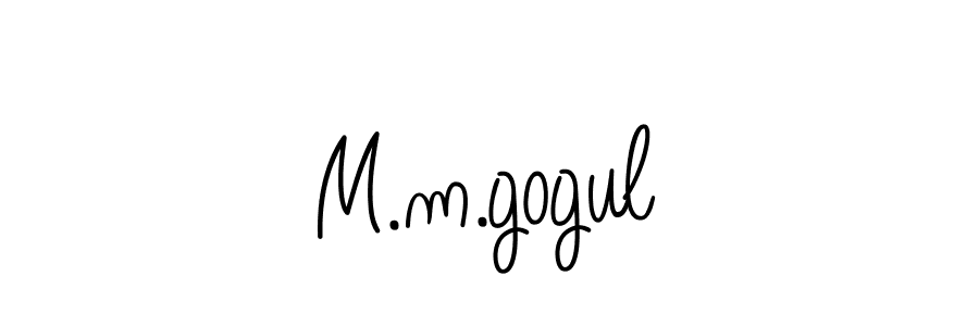 Also we have M.m.gogul name is the best signature style. Create professional handwritten signature collection using Angelique-Rose-font-FFP autograph style. M.m.gogul signature style 5 images and pictures png
