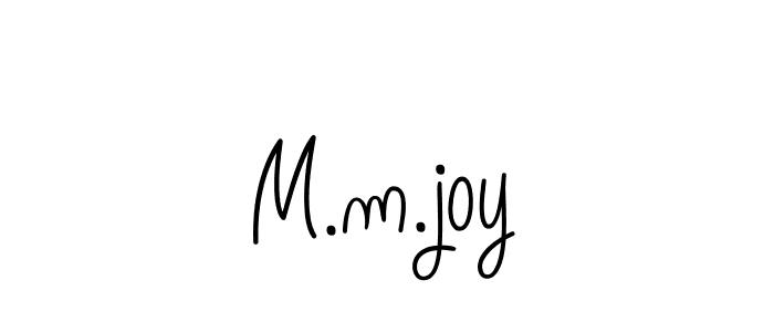 if you are searching for the best signature style for your name M.m.joy. so please give up your signature search. here we have designed multiple signature styles  using Angelique-Rose-font-FFP. M.m.joy signature style 5 images and pictures png