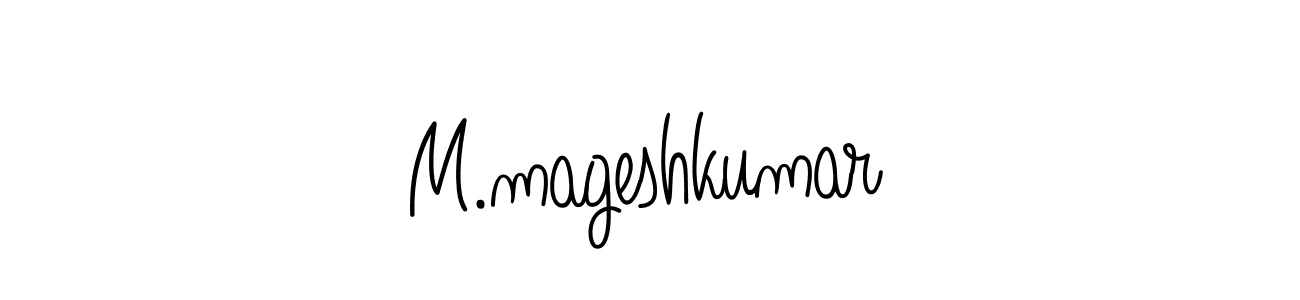 M.mageshkumar stylish signature style. Best Handwritten Sign (Angelique-Rose-font-FFP) for my name. Handwritten Signature Collection Ideas for my name M.mageshkumar. M.mageshkumar signature style 5 images and pictures png