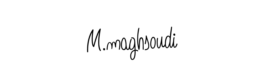 You should practise on your own different ways (Angelique-Rose-font-FFP) to write your name (M.maghsoudi) in signature. don't let someone else do it for you. M.maghsoudi signature style 5 images and pictures png