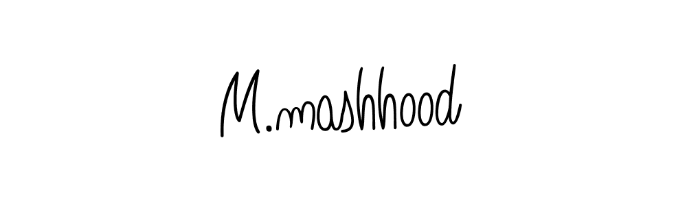 Make a beautiful signature design for name M.mashhood. With this signature (Angelique-Rose-font-FFP) style, you can create a handwritten signature for free. M.mashhood signature style 5 images and pictures png