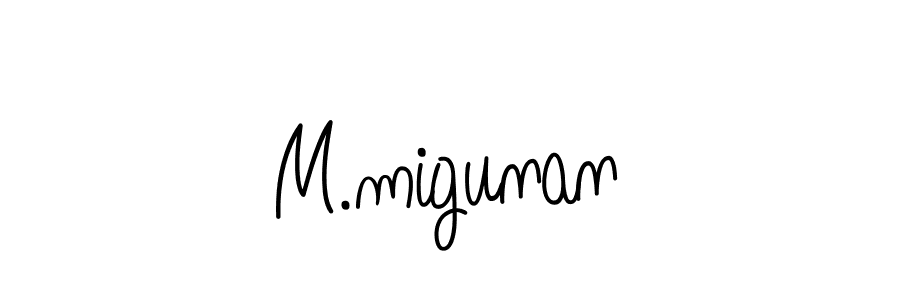Make a beautiful signature design for name M.migunan. Use this online signature maker to create a handwritten signature for free. M.migunan signature style 5 images and pictures png