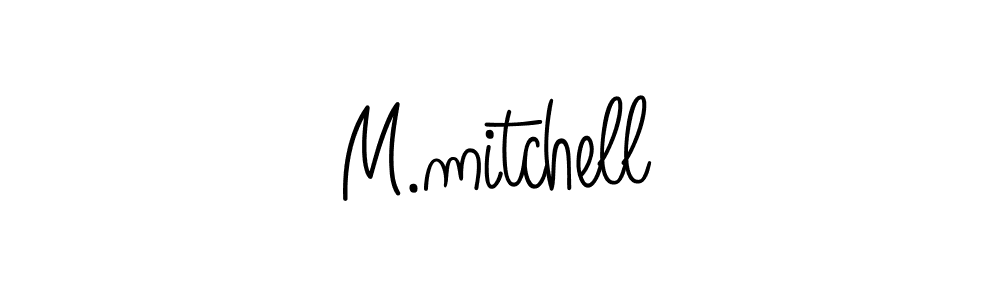 Use a signature maker to create a handwritten signature online. With this signature software, you can design (Angelique-Rose-font-FFP) your own signature for name M.mitchell. M.mitchell signature style 5 images and pictures png