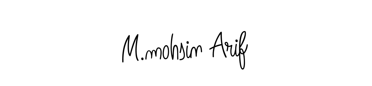 This is the best signature style for the M.mohsin Arif name. Also you like these signature font (Angelique-Rose-font-FFP). Mix name signature. M.mohsin Arif signature style 5 images and pictures png