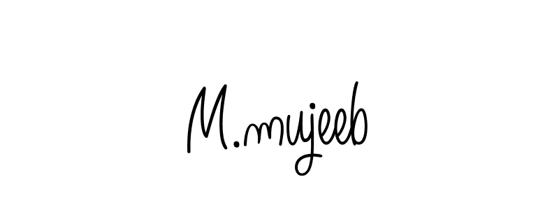 Design your own signature with our free online signature maker. With this signature software, you can create a handwritten (Angelique-Rose-font-FFP) signature for name M.mujeeb. M.mujeeb signature style 5 images and pictures png