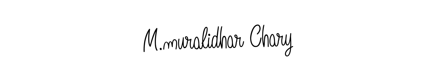 Make a beautiful signature design for name M.muralidhar Chary. With this signature (Angelique-Rose-font-FFP) style, you can create a handwritten signature for free. M.muralidhar Chary signature style 5 images and pictures png