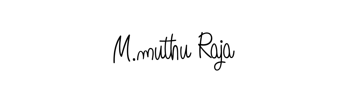 Check out images of Autograph of M.muthu Raja name. Actor M.muthu Raja Signature Style. Angelique-Rose-font-FFP is a professional sign style online. M.muthu Raja signature style 5 images and pictures png