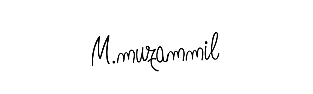 Design your own signature with our free online signature maker. With this signature software, you can create a handwritten (Angelique-Rose-font-FFP) signature for name M.muzammil. M.muzammil signature style 5 images and pictures png