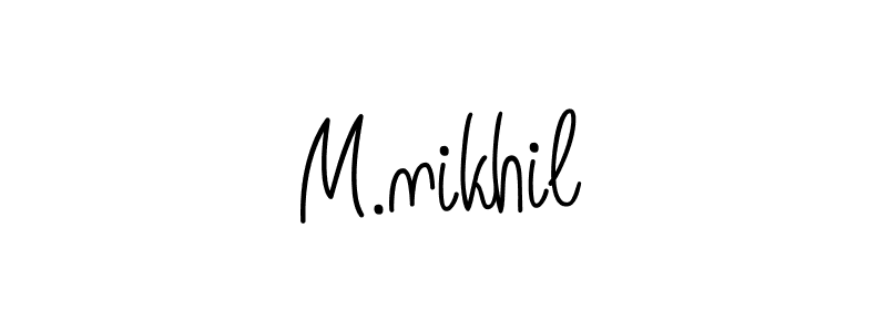 Create a beautiful signature design for name M.nikhil. With this signature (Angelique-Rose-font-FFP) fonts, you can make a handwritten signature for free. M.nikhil signature style 5 images and pictures png