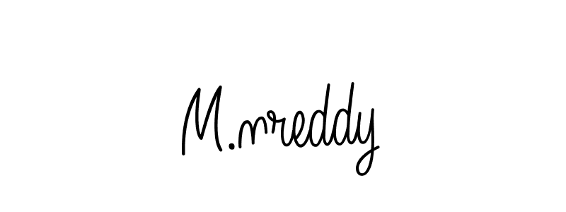 Use a signature maker to create a handwritten signature online. With this signature software, you can design (Angelique-Rose-font-FFP) your own signature for name M.nreddy. M.nreddy signature style 5 images and pictures png