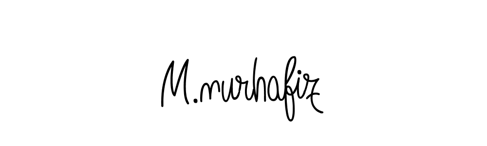 Design your own signature with our free online signature maker. With this signature software, you can create a handwritten (Angelique-Rose-font-FFP) signature for name M.nurhafiz. M.nurhafiz signature style 5 images and pictures png