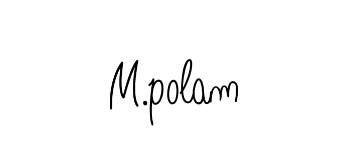 How to make M.polam signature? Angelique-Rose-font-FFP is a professional autograph style. Create handwritten signature for M.polam name. M.polam signature style 5 images and pictures png