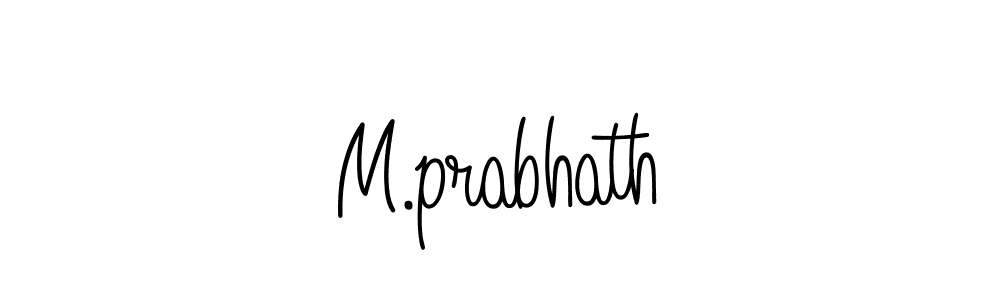 Design your own signature with our free online signature maker. With this signature software, you can create a handwritten (Angelique-Rose-font-FFP) signature for name M.prabhath. M.prabhath signature style 5 images and pictures png