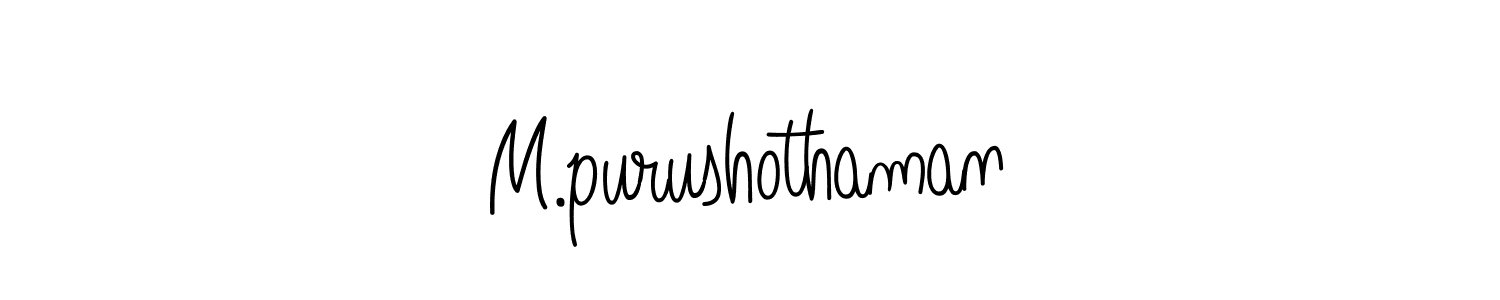 Make a beautiful signature design for name M.purushothaman. With this signature (Angelique-Rose-font-FFP) style, you can create a handwritten signature for free. M.purushothaman signature style 5 images and pictures png