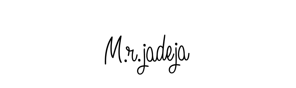 Also we have M.r.jadeja name is the best signature style. Create professional handwritten signature collection using Angelique-Rose-font-FFP autograph style. M.r.jadeja signature style 5 images and pictures png