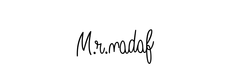 How to Draw M.r.nadaf signature style? Angelique-Rose-font-FFP is a latest design signature styles for name M.r.nadaf. M.r.nadaf signature style 5 images and pictures png