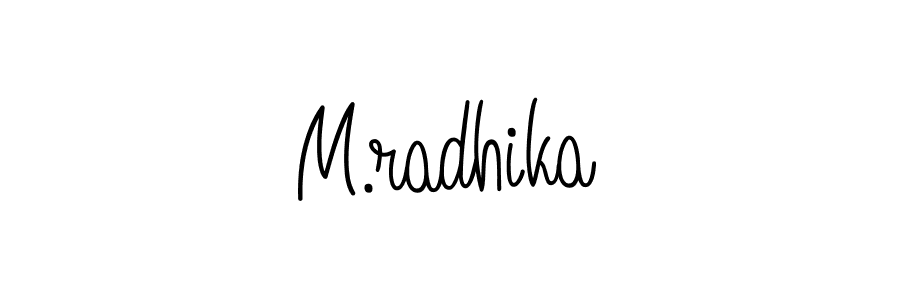 Also You can easily find your signature by using the search form. We will create M.radhika name handwritten signature images for you free of cost using Angelique-Rose-font-FFP sign style. M.radhika signature style 5 images and pictures png