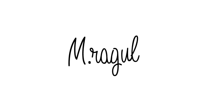 if you are searching for the best signature style for your name M.ragul. so please give up your signature search. here we have designed multiple signature styles  using Angelique-Rose-font-FFP. M.ragul signature style 5 images and pictures png