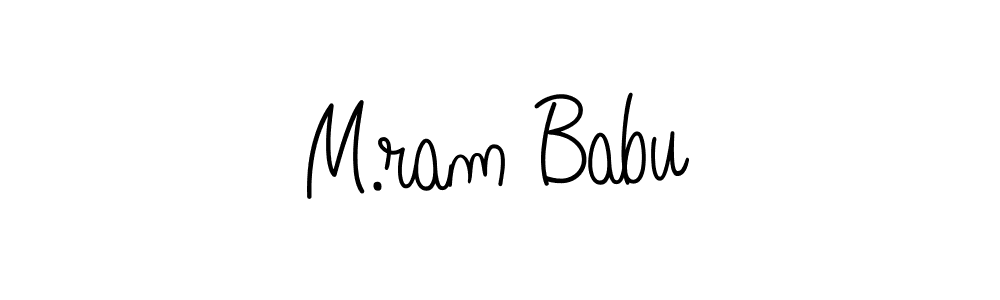 How to Draw M.ram Babu signature style? Angelique-Rose-font-FFP is a latest design signature styles for name M.ram Babu. M.ram Babu signature style 5 images and pictures png