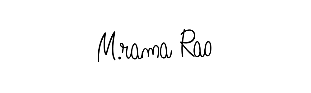 Use a signature maker to create a handwritten signature online. With this signature software, you can design (Angelique-Rose-font-FFP) your own signature for name M.rama Rao. M.rama Rao signature style 5 images and pictures png