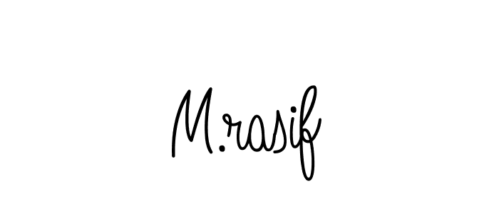 You should practise on your own different ways (Angelique-Rose-font-FFP) to write your name (M.rasif) in signature. don't let someone else do it for you. M.rasif signature style 5 images and pictures png