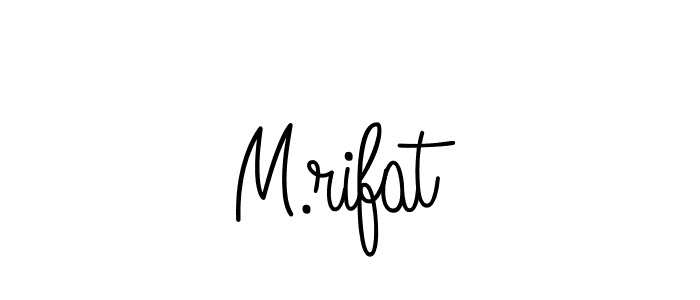 The best way (Angelique-Rose-font-FFP) to make a short signature is to pick only two or three words in your name. The name M.rifat include a total of six letters. For converting this name. M.rifat signature style 5 images and pictures png