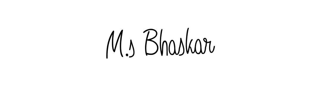 You should practise on your own different ways (Angelique-Rose-font-FFP) to write your name (M.s Bhaskar) in signature. don't let someone else do it for you. M.s Bhaskar signature style 5 images and pictures png