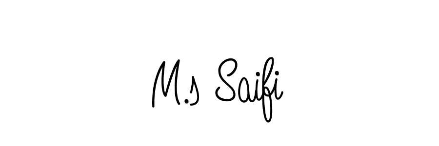 Design your own signature with our free online signature maker. With this signature software, you can create a handwritten (Angelique-Rose-font-FFP) signature for name M.s Saifi. M.s Saifi signature style 5 images and pictures png