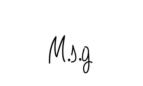 M.s.g stylish signature style. Best Handwritten Sign (Angelique-Rose-font-FFP) for my name. Handwritten Signature Collection Ideas for my name M.s.g. M.s.g signature style 5 images and pictures png