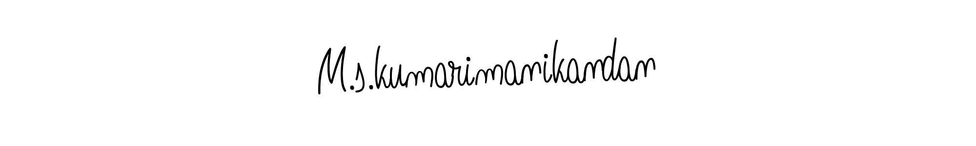 You should practise on your own different ways (Angelique-Rose-font-FFP) to write your name (M.s.kumarimanikandan) in signature. don't let someone else do it for you. M.s.kumarimanikandan signature style 5 images and pictures png