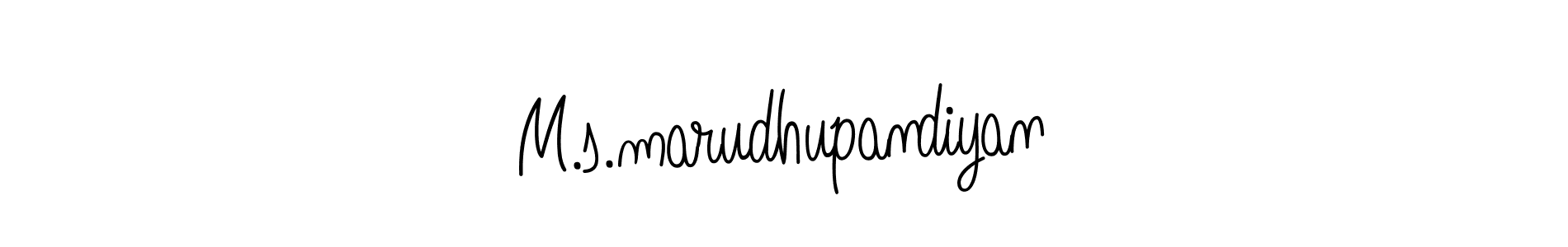 The best way (Angelique-Rose-font-FFP) to make a short signature is to pick only two or three words in your name. The name M.s.marudhupandiyan include a total of six letters. For converting this name. M.s.marudhupandiyan signature style 5 images and pictures png