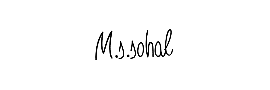 M.s.sohal stylish signature style. Best Handwritten Sign (Angelique-Rose-font-FFP) for my name. Handwritten Signature Collection Ideas for my name M.s.sohal. M.s.sohal signature style 5 images and pictures png