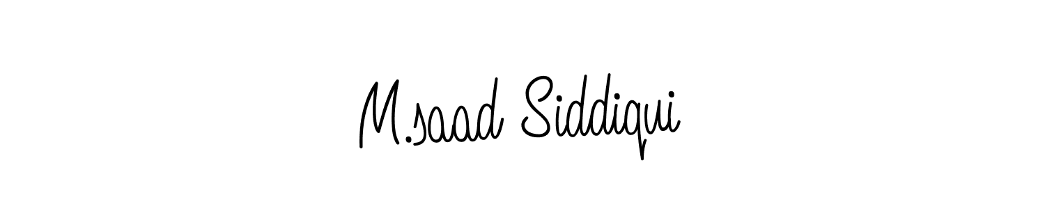 How to make M.saad Siddiqui name signature. Use Angelique-Rose-font-FFP style for creating short signs online. This is the latest handwritten sign. M.saad Siddiqui signature style 5 images and pictures png