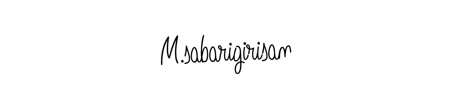 Use a signature maker to create a handwritten signature online. With this signature software, you can design (Angelique-Rose-font-FFP) your own signature for name M.sabarigirisan. M.sabarigirisan signature style 5 images and pictures png