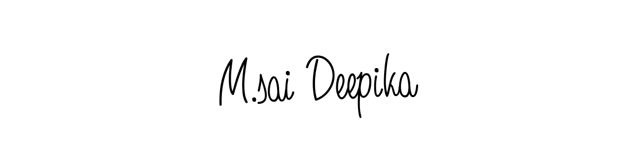 Make a beautiful signature design for name M.sai Deepika. With this signature (Angelique-Rose-font-FFP) style, you can create a handwritten signature for free. M.sai Deepika signature style 5 images and pictures png