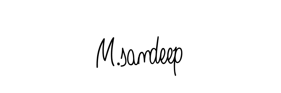 Design your own signature with our free online signature maker. With this signature software, you can create a handwritten (Angelique-Rose-font-FFP) signature for name M.sandeep. M.sandeep signature style 5 images and pictures png