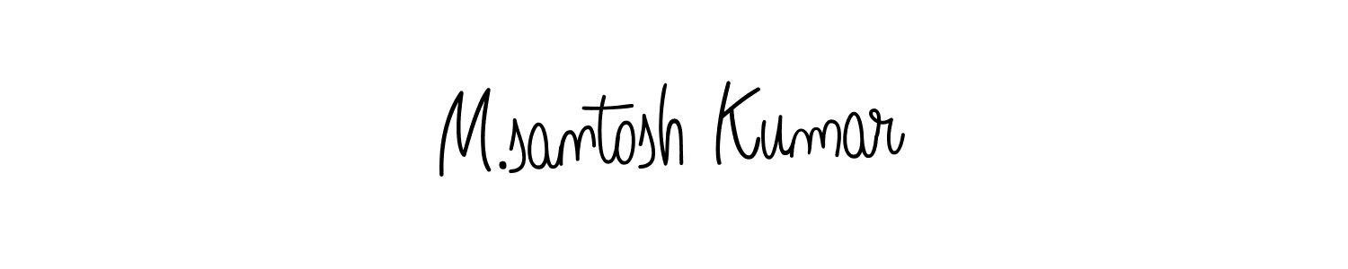 Make a beautiful signature design for name M.santosh Kumar. With this signature (Angelique-Rose-font-FFP) style, you can create a handwritten signature for free. M.santosh Kumar signature style 5 images and pictures png