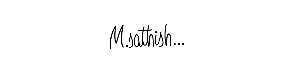 Also we have M.sathish... name is the best signature style. Create professional handwritten signature collection using Angelique-Rose-font-FFP autograph style. M.sathish... signature style 5 images and pictures png