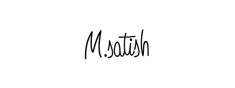 Use a signature maker to create a handwritten signature online. With this signature software, you can design (Angelique-Rose-font-FFP) your own signature for name M.satish. M.satish signature style 5 images and pictures png