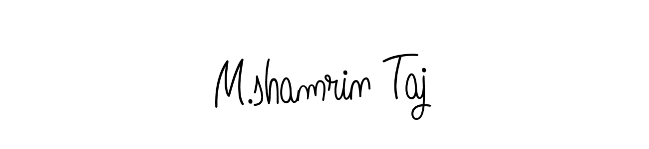 How to make M.shamrin Taj signature? Angelique-Rose-font-FFP is a professional autograph style. Create handwritten signature for M.shamrin Taj name. M.shamrin Taj signature style 5 images and pictures png